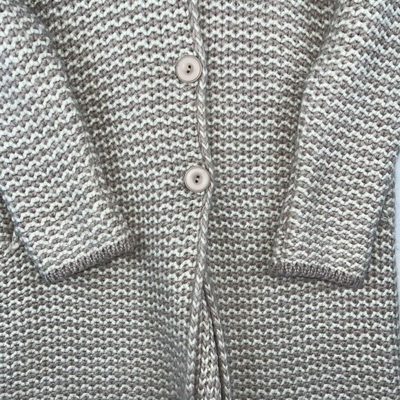 Cocogio Cardigan Womens M Striped Wool Blend Heavy Knit Made in Italy Feminine - Picture 12 of 16